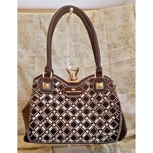 Quirky, Whimsical - Noble Exchange - Diamond and Rhinestone Accented Purse - EUC